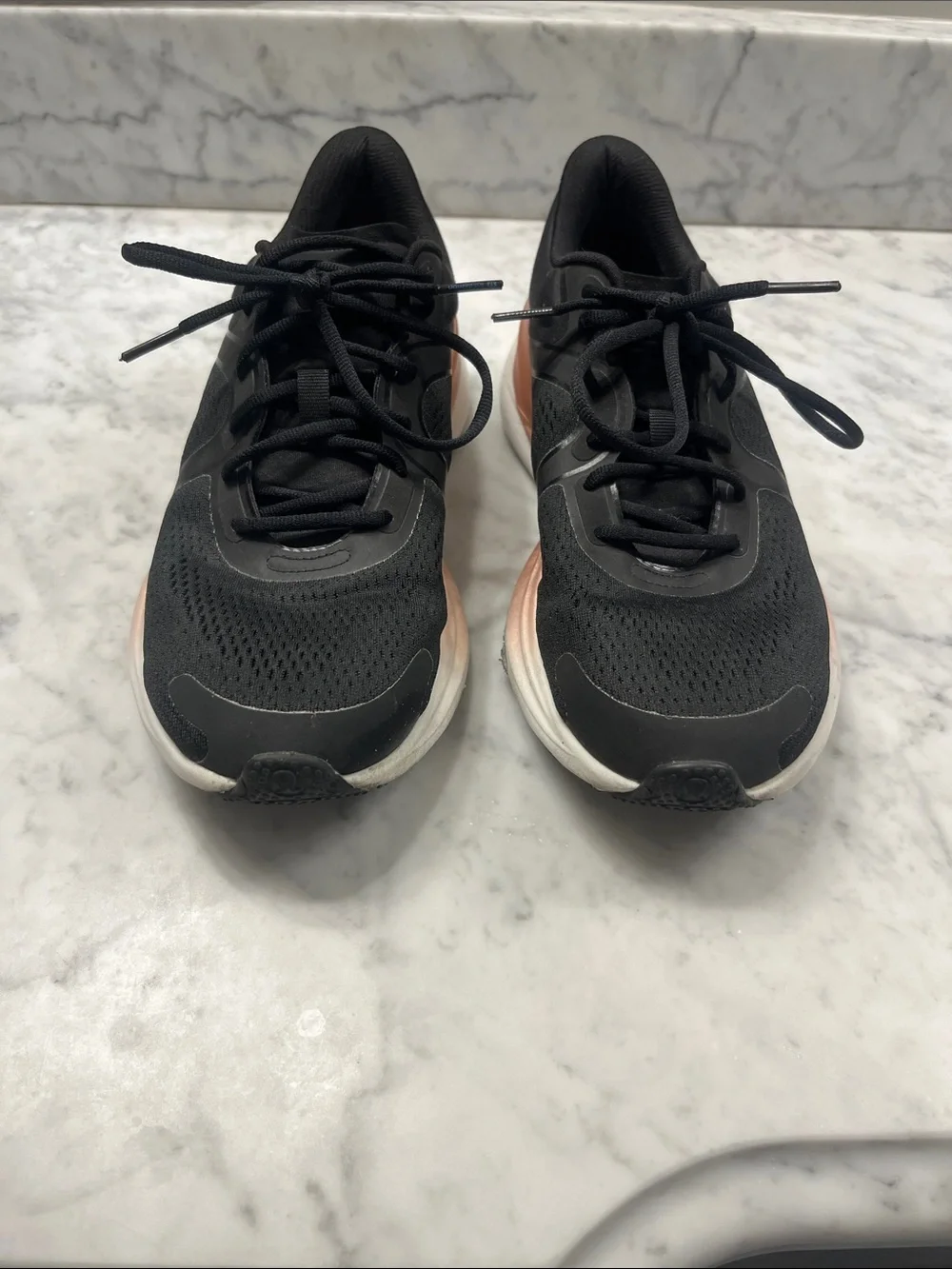 lululemon athletica Black and Rose Gold Women's Athletic Shoes